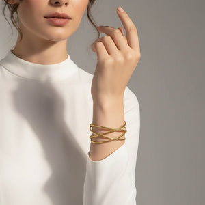 18k Gold plated braided bracelet - OE!