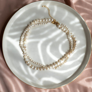 ABBRACCIO - Collana doppio filo perle - OE!