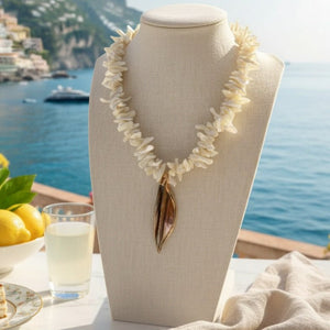 Acquaperla – Collana con scaglie di madreperla e pendente - OE!