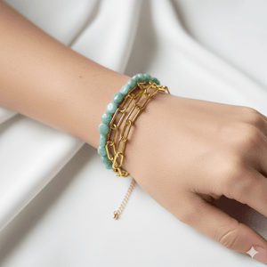 AMAZZONITE - Bracciale con pietre di amazzonite - OE!