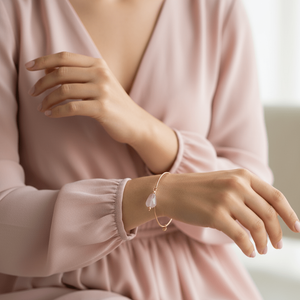 AMICIZIA - Bracciale rigido con Quarzo - OE!