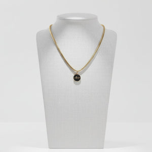 Amor - Collana Oro 18K & Nero Scintillante - Made in Italy Artigianale per Natale - OE!