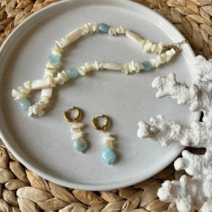 AQUAMARE - Cerchi in madreperla e acquamarina - OE!