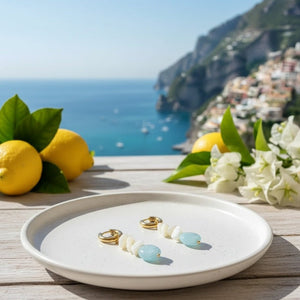 AQUAMARE - Cerchi in madreperla e acquamarina - OE!