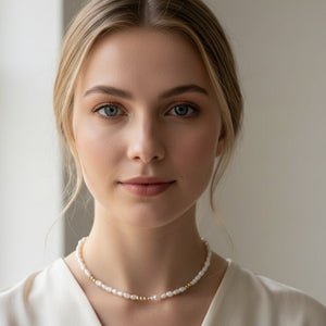 ARIA - Collana/Choker con perle di fiume - OE!