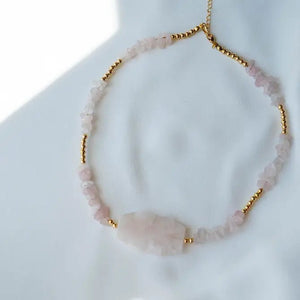 ARMONIA - collana in quarzo rosa naturale - OE!