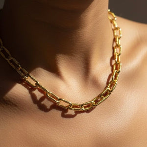 Aura Chain – Collana catena oro 18k in ottone, anallergica e nickel free - OE!