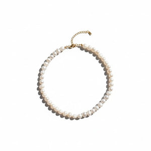 Basic freshwater medium pearl collana/choker - OE!