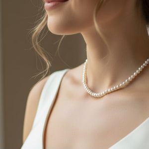 basic freshwater small pearl collana/choker - OE!