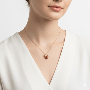 Cadeaux - Collana Artigianale Made in Italy - Acciaio Inox 18K Oro, Ciondolo Pacchetto Regalo Fiocco e Cristallo Rosso o Verde Natalizio - OE!