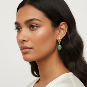 Capri Green Elegance – Orecchini pendenti con crisoprasio - OE!