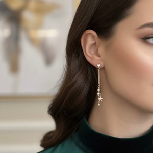 CASCADE D'OR - Orecchini Artigianali Made in Italy con Perle di Fiume e Oro 18K Anallergici - OE!