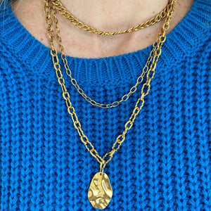 COLLANA A CATENA PLACCATA IN ORO 18K A STRATI - OE!