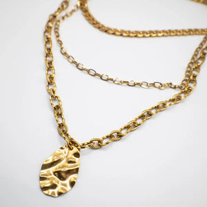 COLLANA A CATENA PLACCATA IN ORO 18K A STRATI - OE!