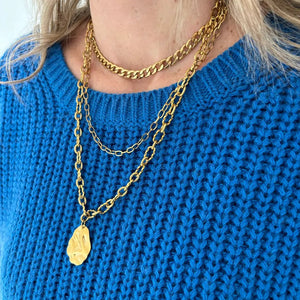 COLLANA A CATENA PLACCATA IN ORO 18K A STRATI - OE!