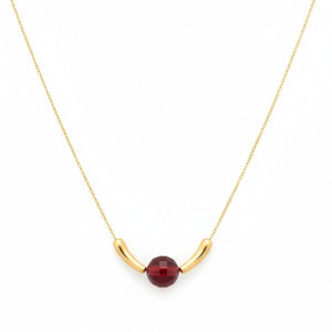 Collana Elegante Cristallo Rosso e Oro - Gioiello Artigianale Made in Italy - OE!
