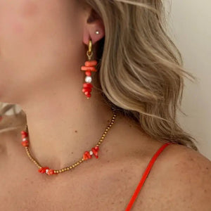 COSMOPOLITAN - cerchi con corallo bamboo rosso del Mar Rosso - OE!