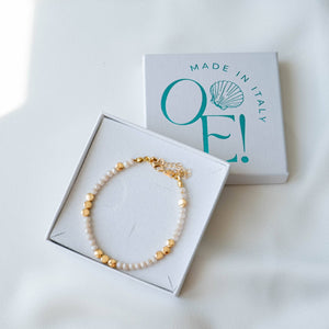 CRISTALLI - Bracciale con cristalli rosa oro - OE!