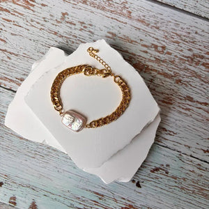 Diva Barocca – Bracciale a catena con perla barocca - OE!