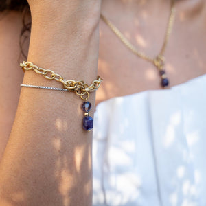 DUO PURPLE - Bracciale con ametista e cristalli - OE!