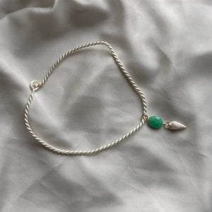 Emerald Capri – Collana in corda e crisoprasio - OE!