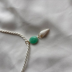 Emerald Capri – Collana in corda e crisoprasio - OE!
