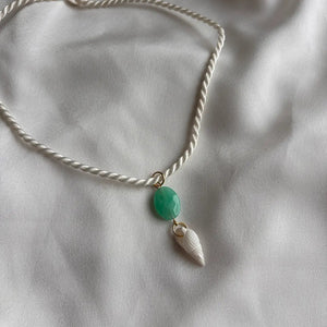 Emerald Capri – Collana in corda e crisoprasio - OE!