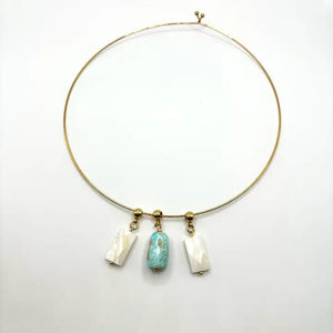 ENERGY – collana rigida in acciaio inossidabile placcato oro 18K - OE!