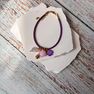 Estate Addosso Viola – Bracciale in corda con charm - OE!