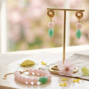 Eternal Spring bracciale con cristalli rosa e crisoprasio