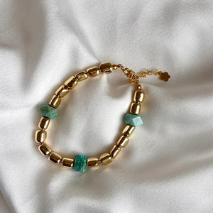 Eye of the Sea – Bracciale con pietre di ematite e amazzonite - OE!