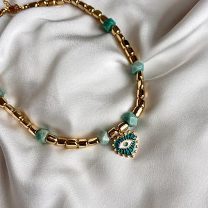 Eye of the Sea – Collana con pietre di ematite e amazzonite - OE!