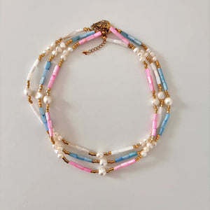 GIOIA – Collana colorata con perle d’acqua dolce - OE!