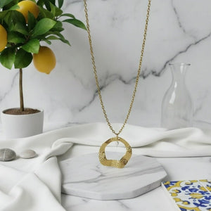 Golden Summer collana con pendente in oro e perla