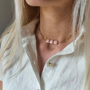 Granita collare choker con dadi in ceramica