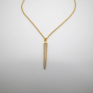 HORN OF NAPLES – COLLANA ORO CON PENDENTE IN ZIRCONIA - OE!