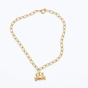 krab collana a catena artigianale con granchio - OE!