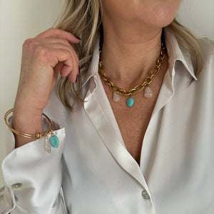 Libertà - Bracciale rigido con amazzonite - OE!