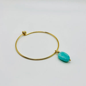 Libertà - Bracciale rigido con amazzonite - OE!