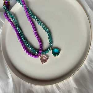 LUCE MATERNA - Collana in vetro cristallo - OE!