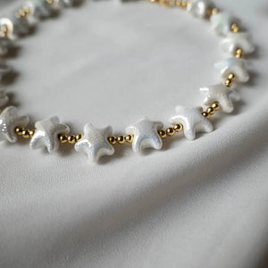 MEDITERRANEO - Collana girocollo con stella marina bianca in ceramica - OE!