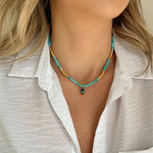 ONDA BLU – Collana Turchese e Oro - OE!