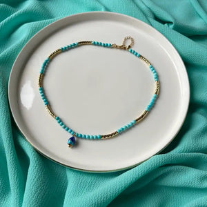 ONDA BLU – Collana Turchese e Oro - OE!