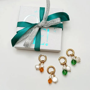 ORANGE CRYSTAL – CERCHI ORO CON PERLE - OE!