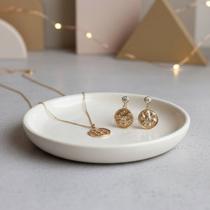 Orbis - Collana Artigianale con Catena Inox 18K e Ciondolo Sfera Zirconi - Made in Italy - OE!