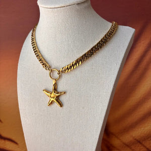 Oro di Mare – Collana a catena con pendente a stella marina - OE!