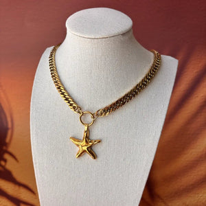 Oro di Mare – Collana a catena con pendente a stella marina - OE!