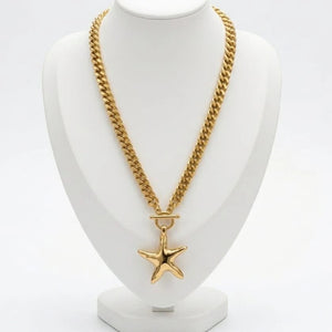 Oro di mare collana a catena con pendente a stella marina - OE!