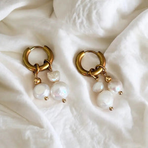PEARL HOOPS – CERCHI ORO CON PERLE - OE!