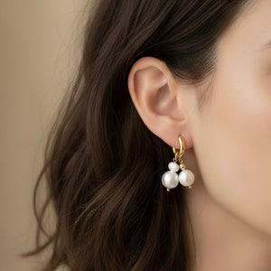 PEARL HOOPS – CERCHI ORO CON PERLE - OE!